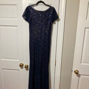 Alex Evenings Navy blue trumpet dress